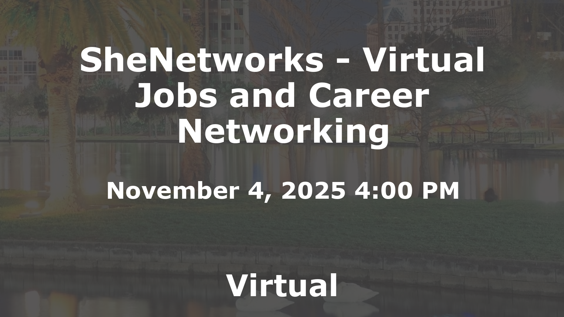 SheNetworks - Virtual Jobs and Career Networking event image